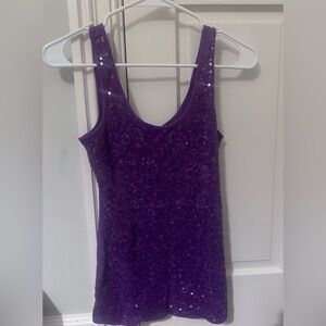 Express y2k sequin tank top